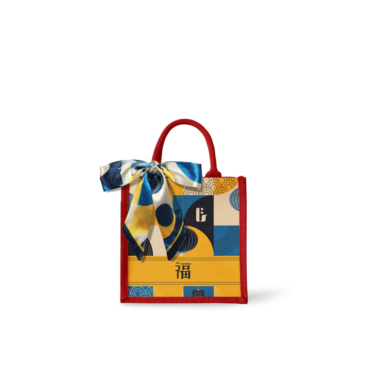 Lunar Blessing (Navy Design) Tote Bag