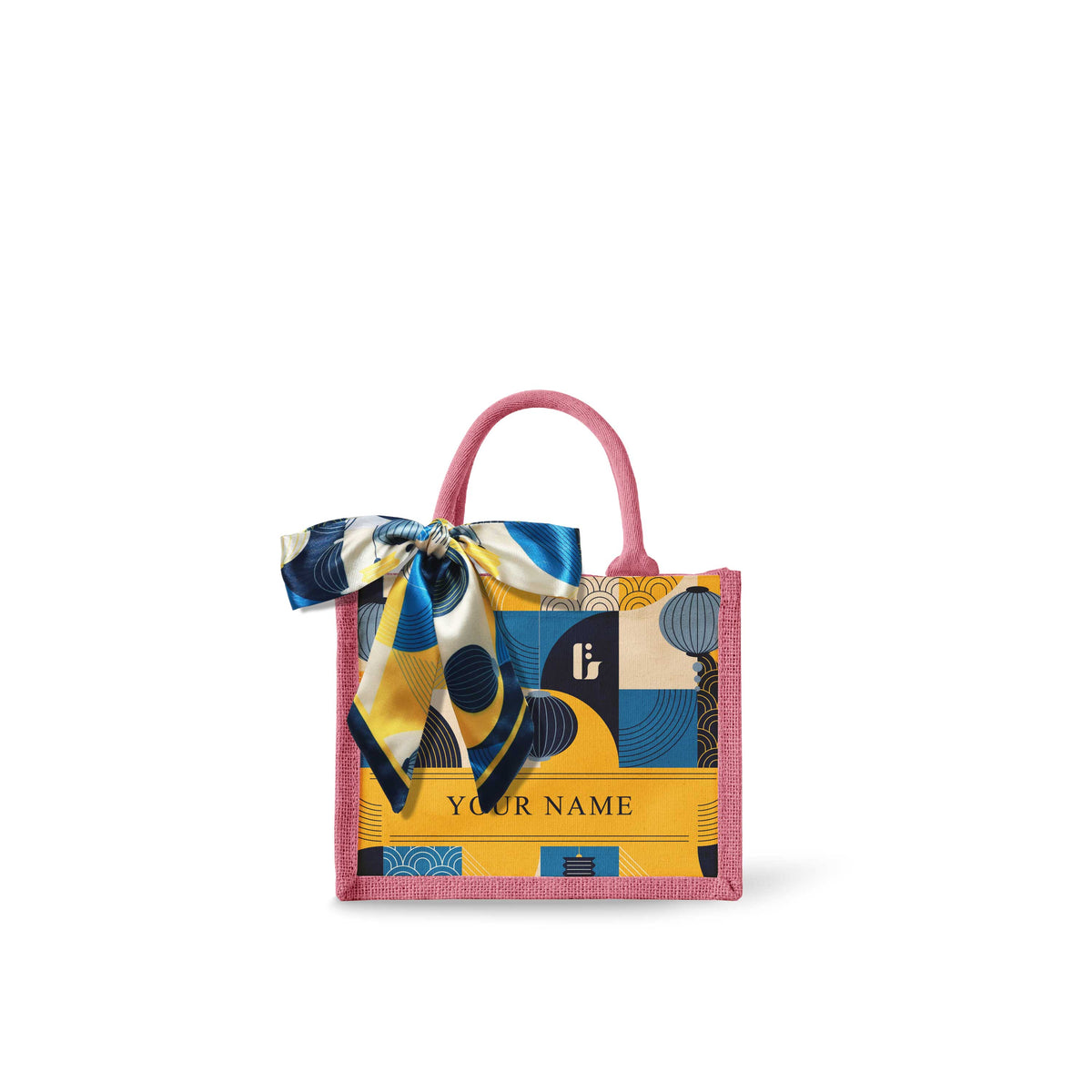 Lunar Blessing (Navy Design) Tote Bag