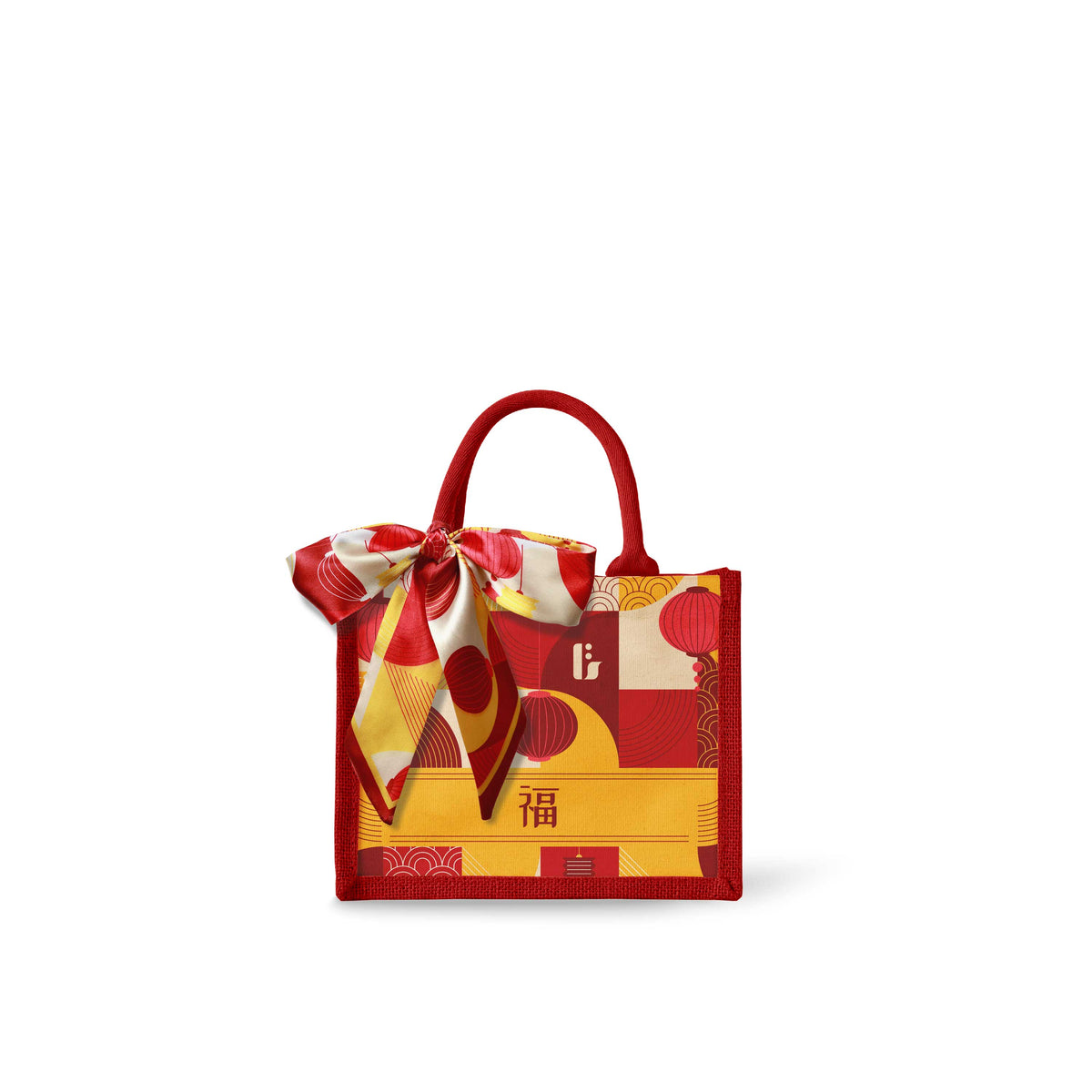 Lunar Blessing (Red Design) Tote Bag