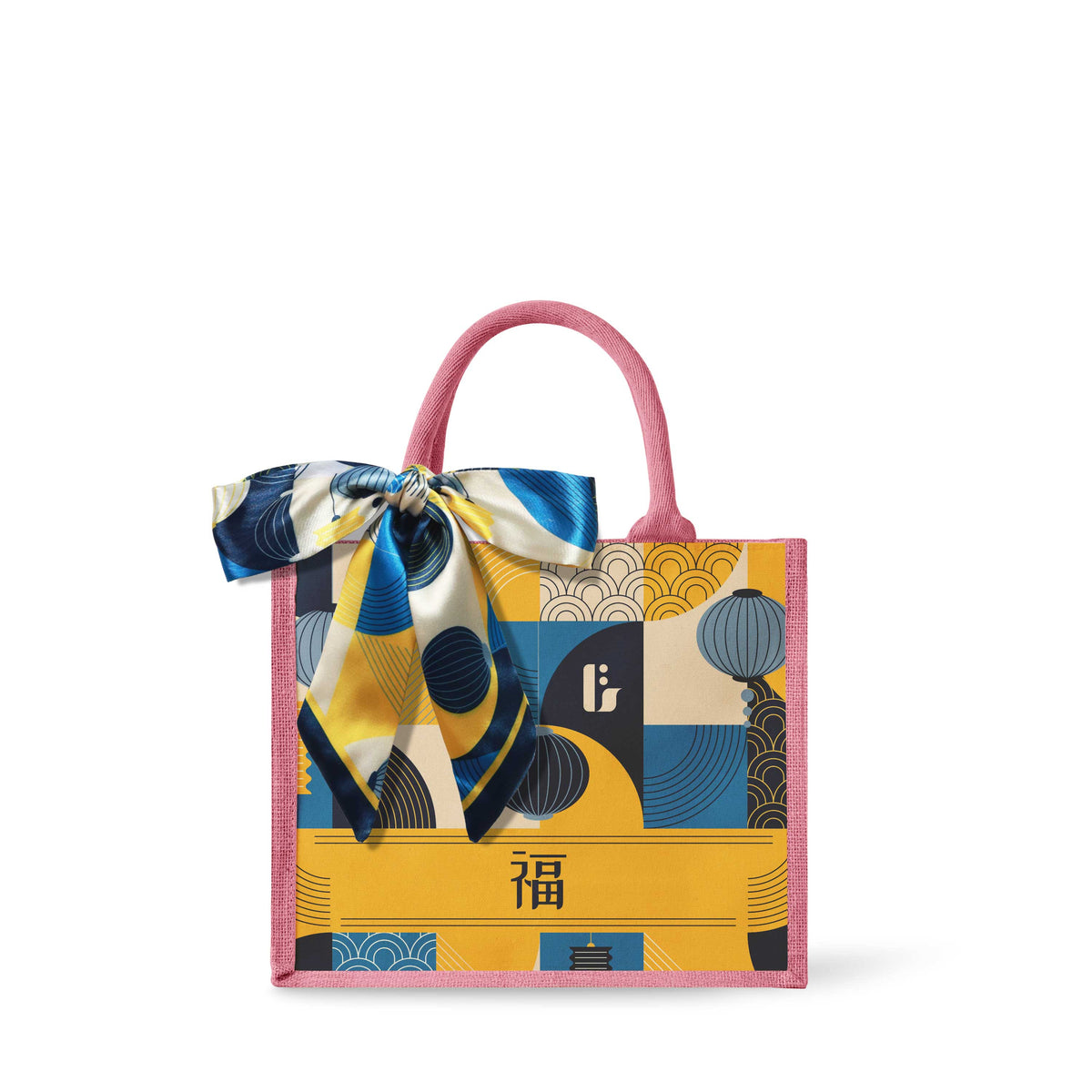 Lunar Blessing (Navy Design) Tote Bag