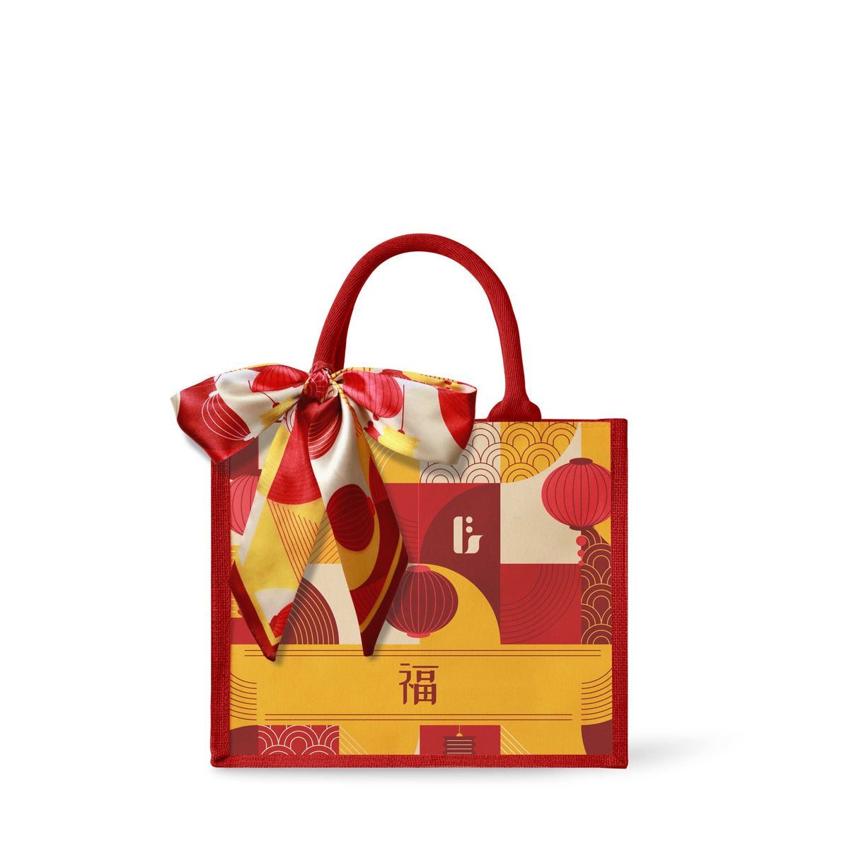 Lunar Blessing (Red Design) Tote Bag