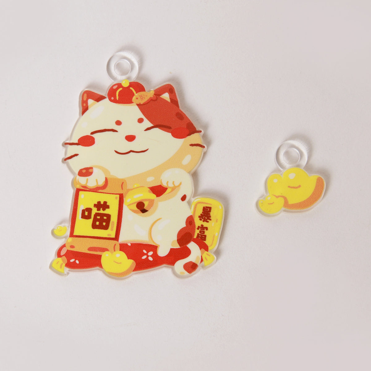CNY Fa Cai Meow Keychain