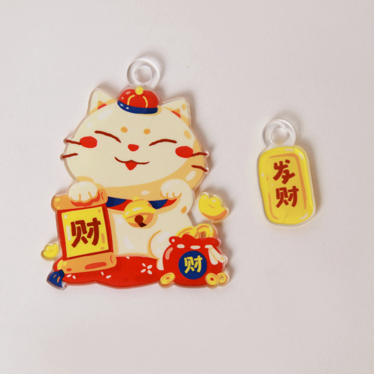 CNY Fa Cai Meow Keychain