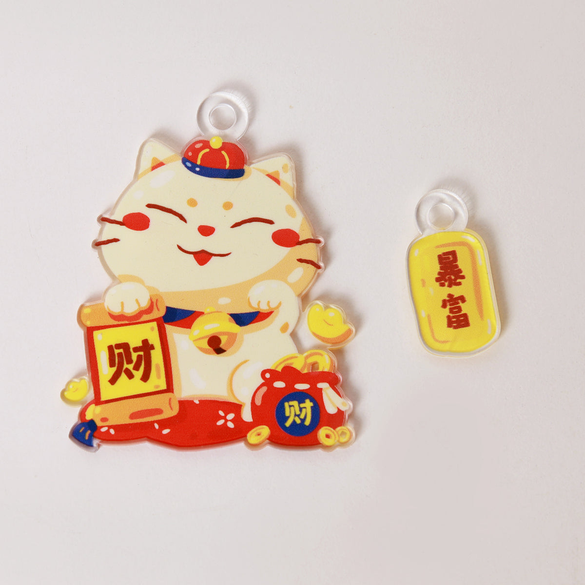CNY Fa Cai Meow Keychain
