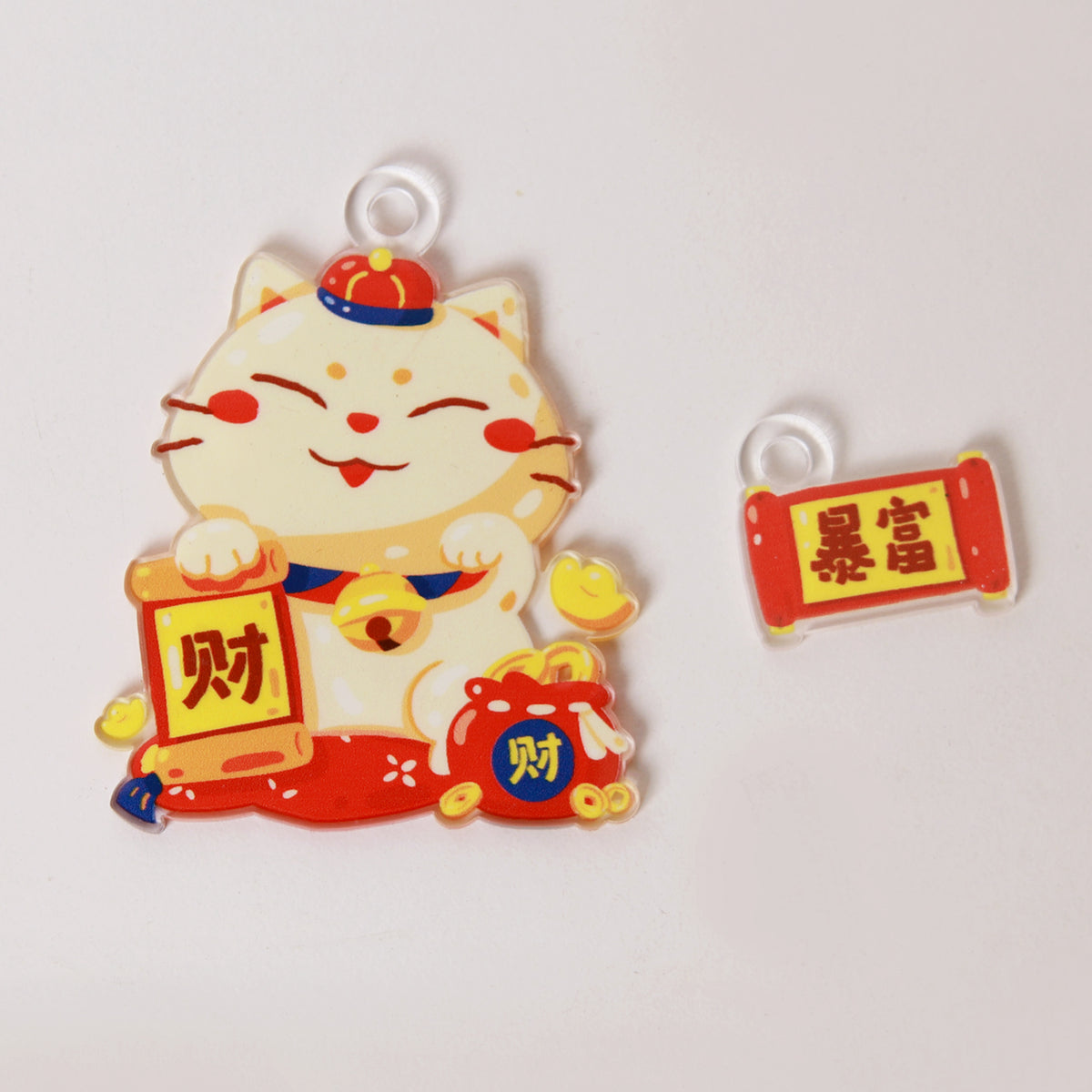 CNY Fa Cai Meow Keychain