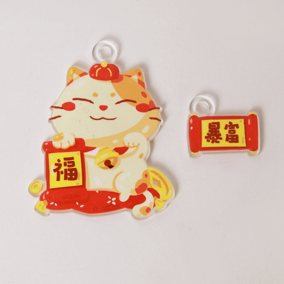 CNY Fa Cai Meow Keychain