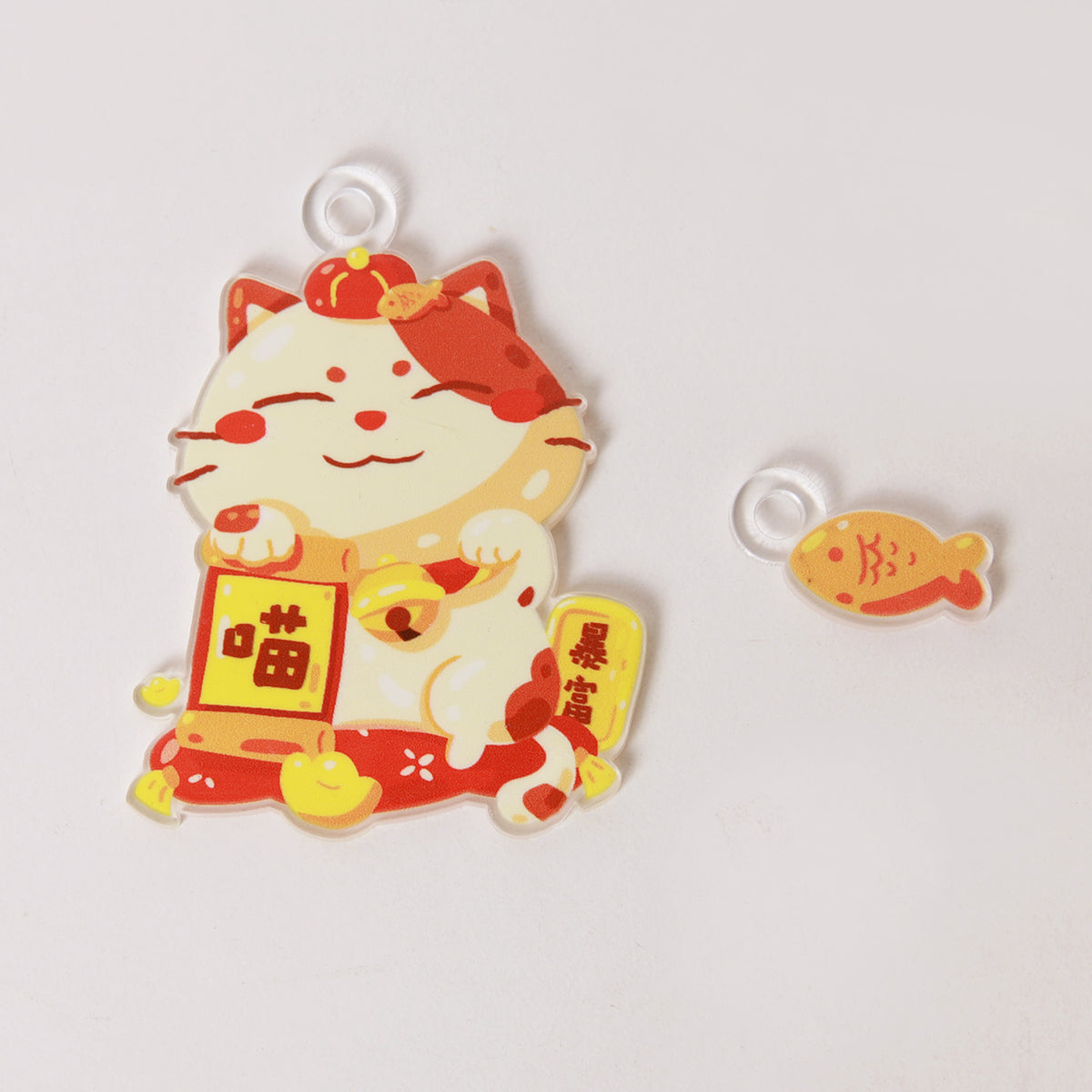 CNY Fa Cai Meow Keychain