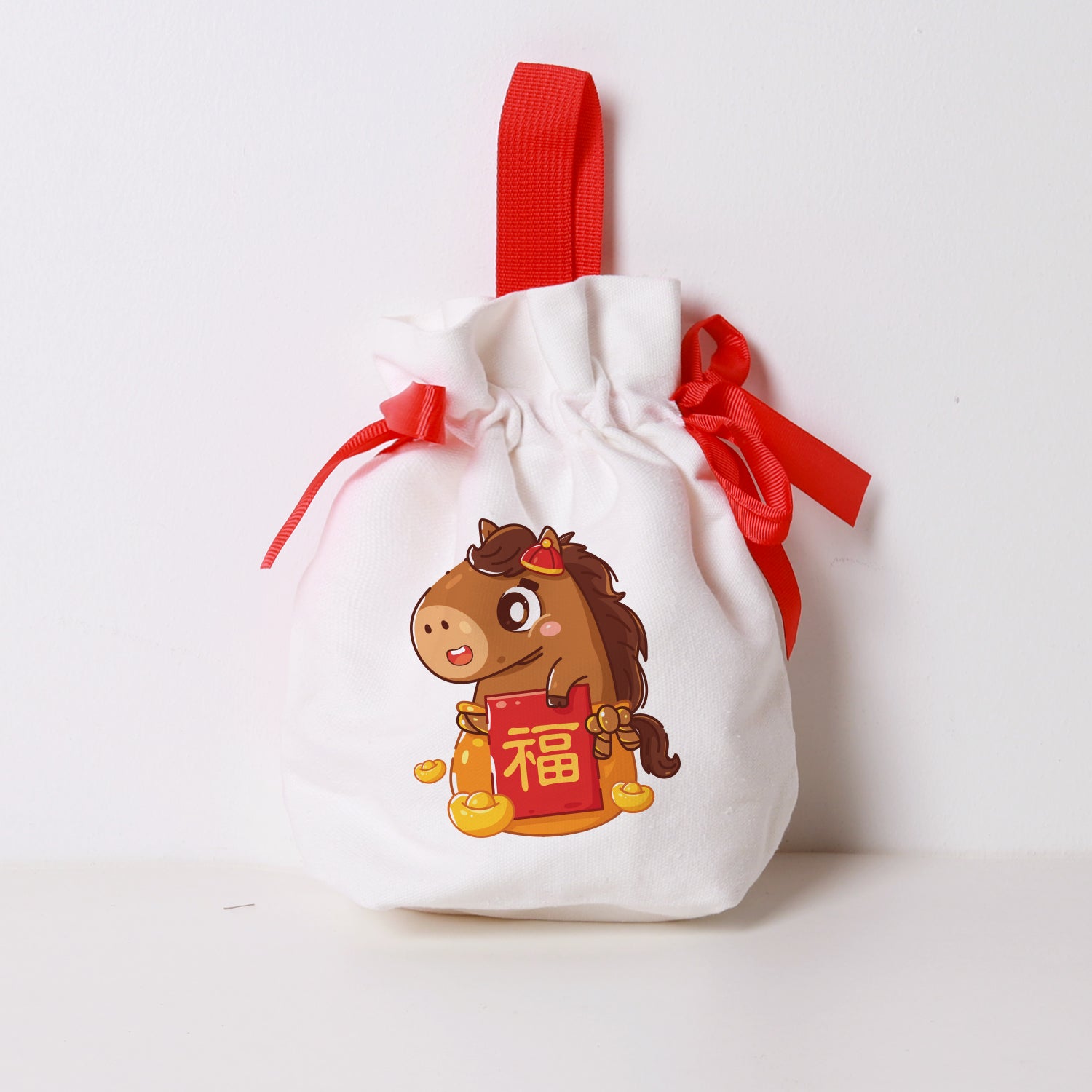 CNY Fur-tune Collection Ribbon Satchel