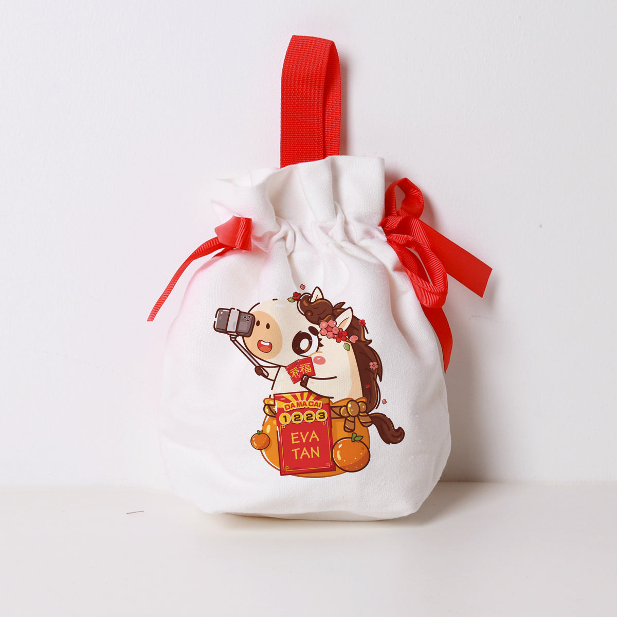 CNY Fur-tune Collection Ribbon Satchel