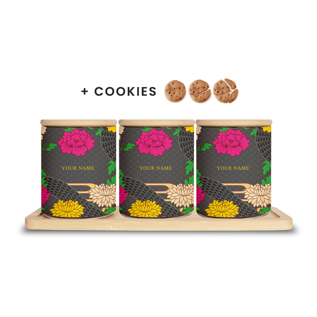 Floral Snake - Canister Gift Set