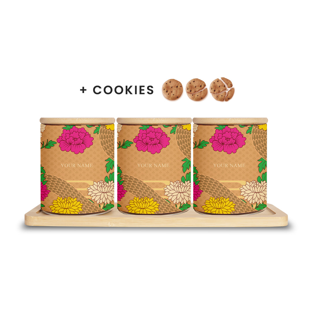 Floral Snake - Canister Gift Set