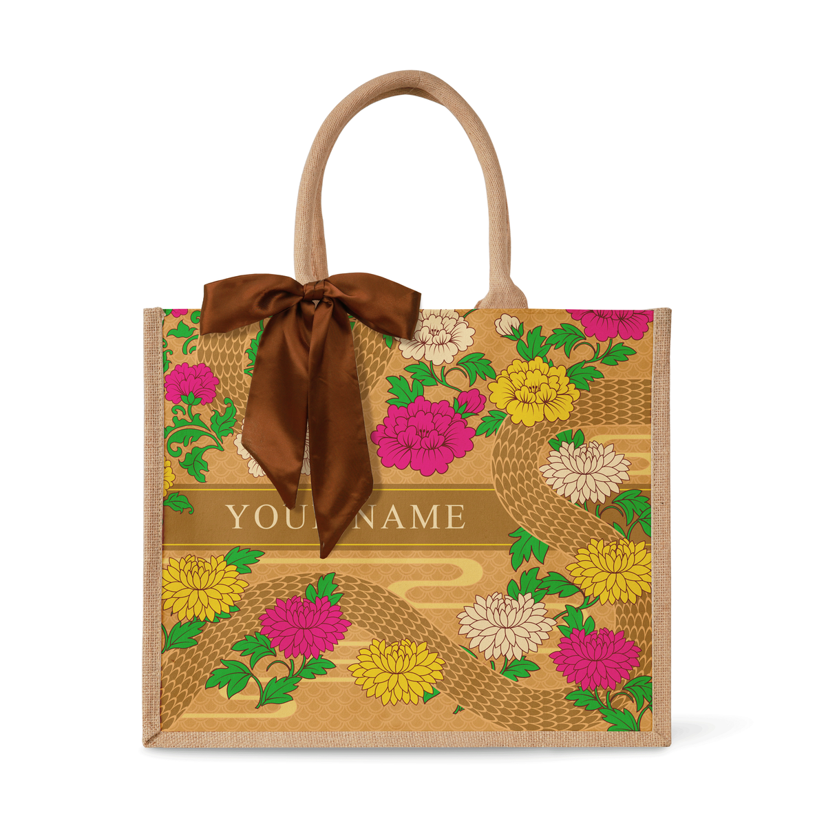 Floral Snake - Tote Bag