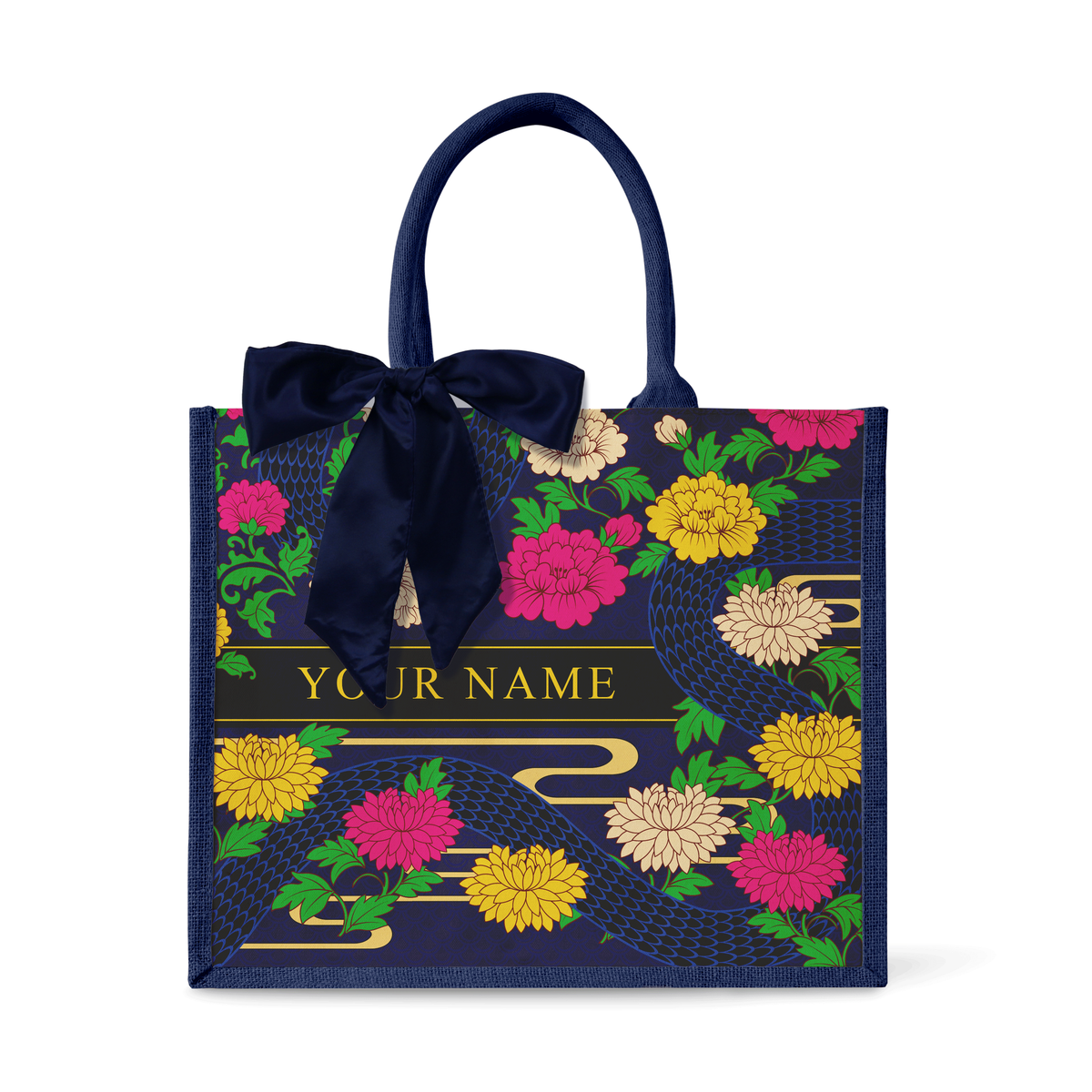 Floral Snake - Tote Bag