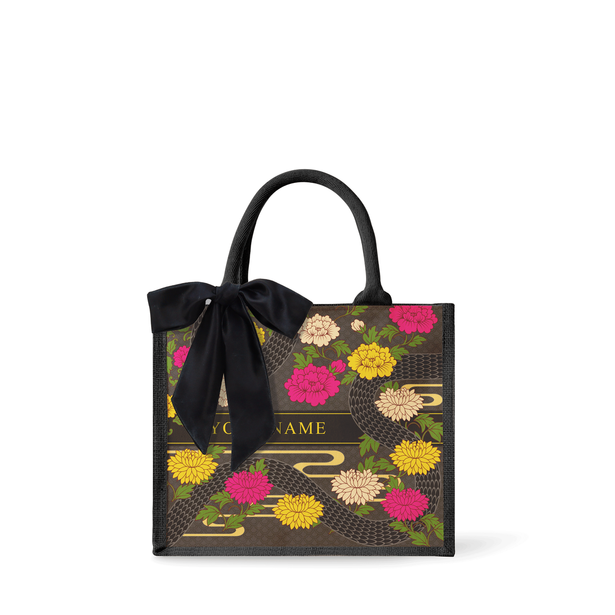 Floral Snake - Tote Bag