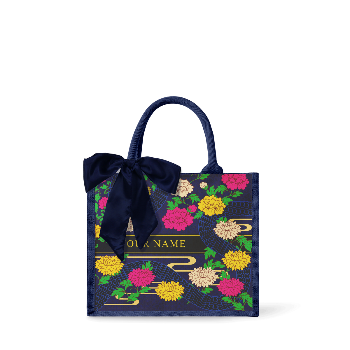 Floral Snake - Tote Bag
