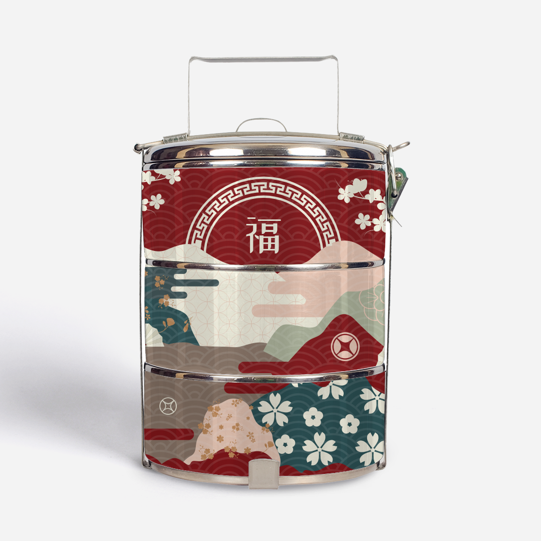 Fortune Garden - Three-Tier Tiffin Carrier