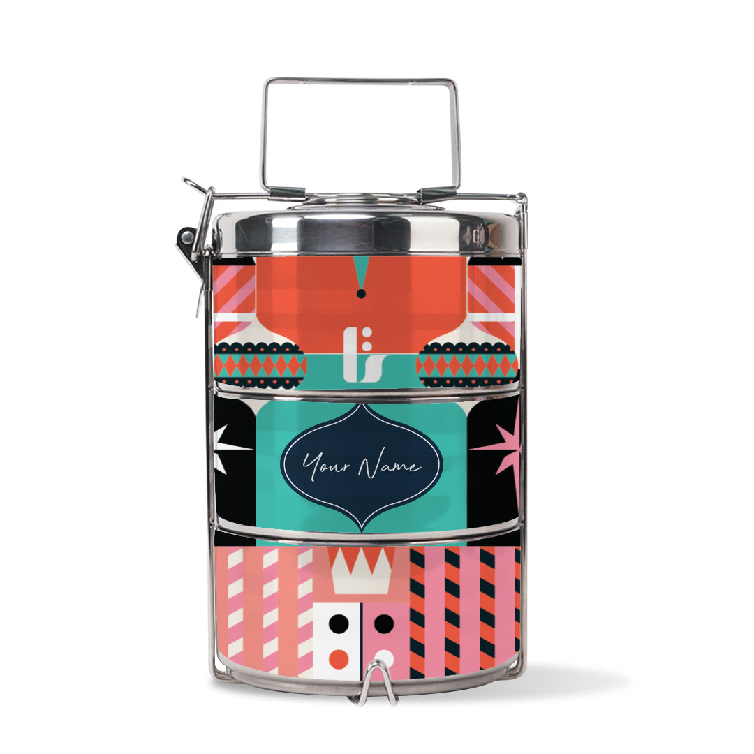 Frost Series - Lunch Tote Bag with Three-Tier Tiffin Carrier