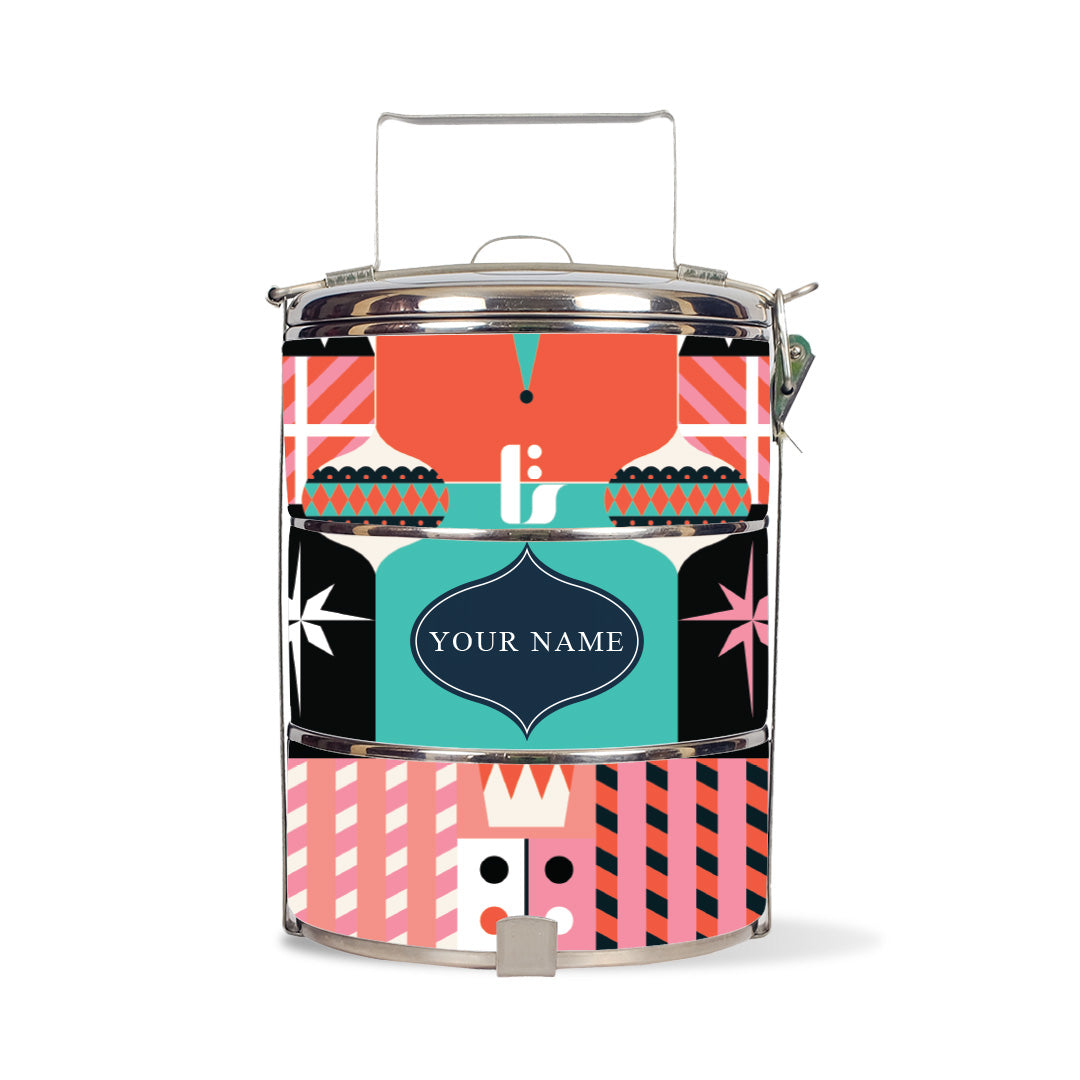 Frost Series - Lunch Tote Bag with Three-Tier Tiffin Carrier