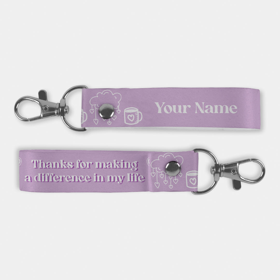 Couple Series “Making a Difference” Keychain Lanyard (Add Name)