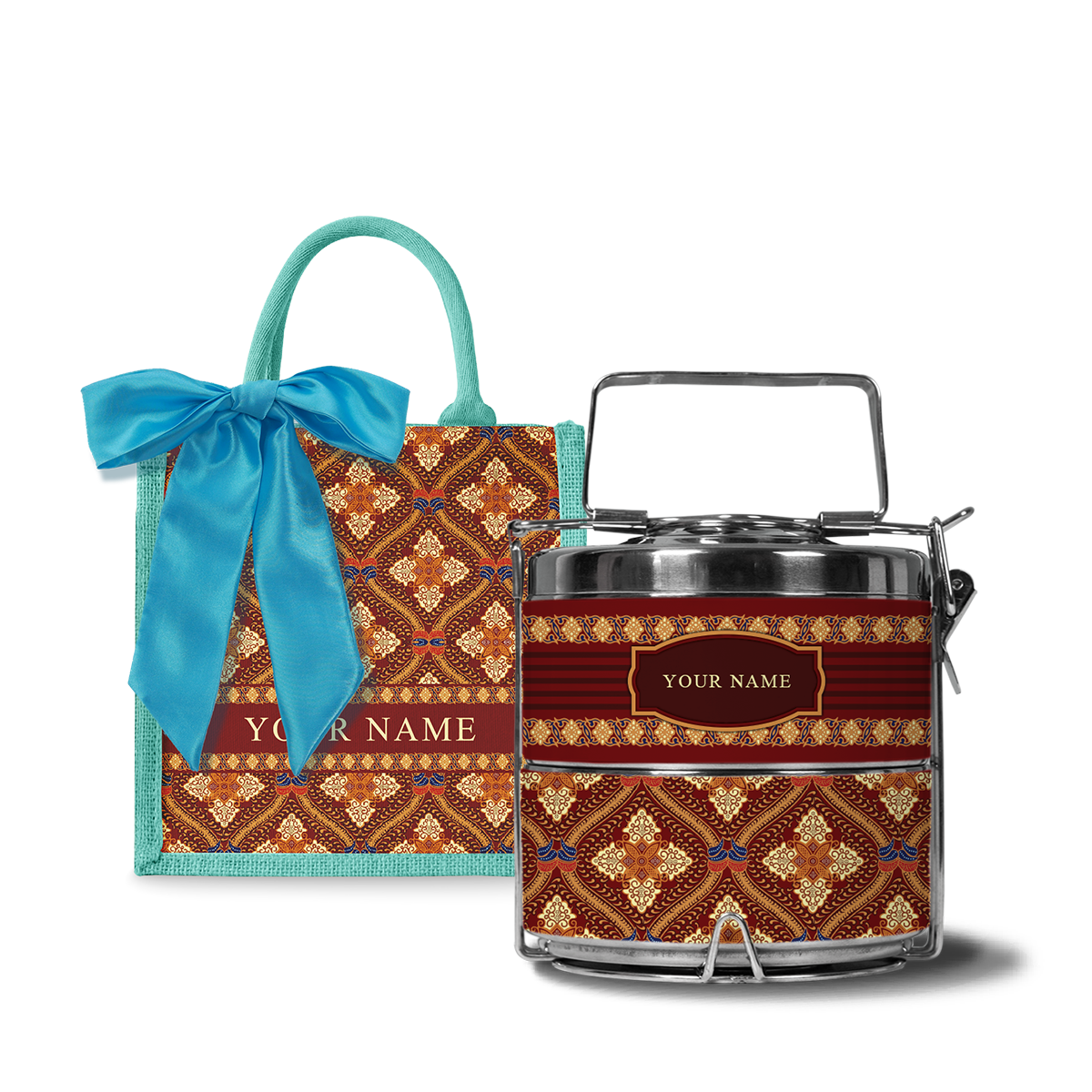 Kencono Series – Lunch Tote Bag with Two-Tier Tiffin Carrier