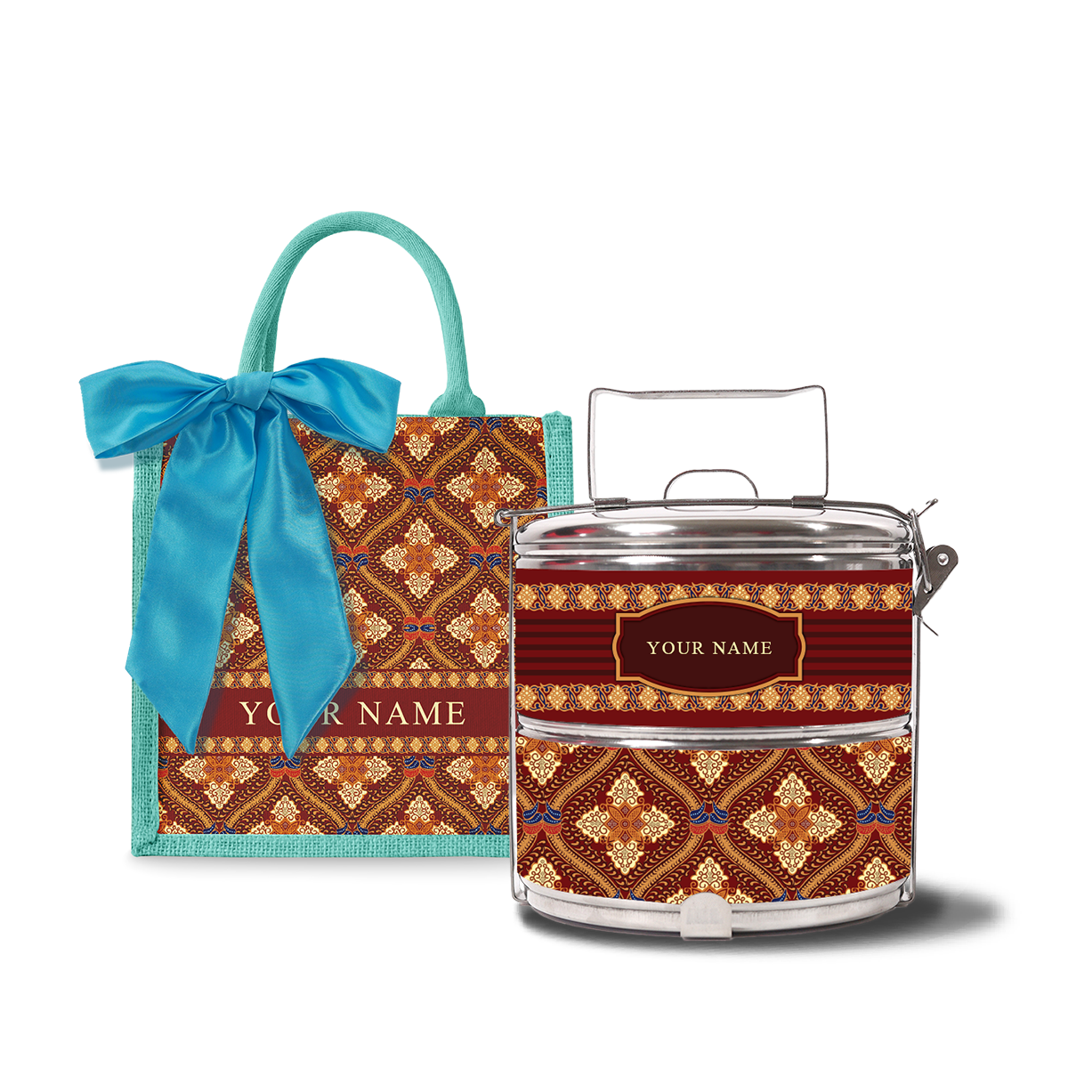 Kencono Series – Lunch Tote Bag with Two-Tier Tiffin Carrier