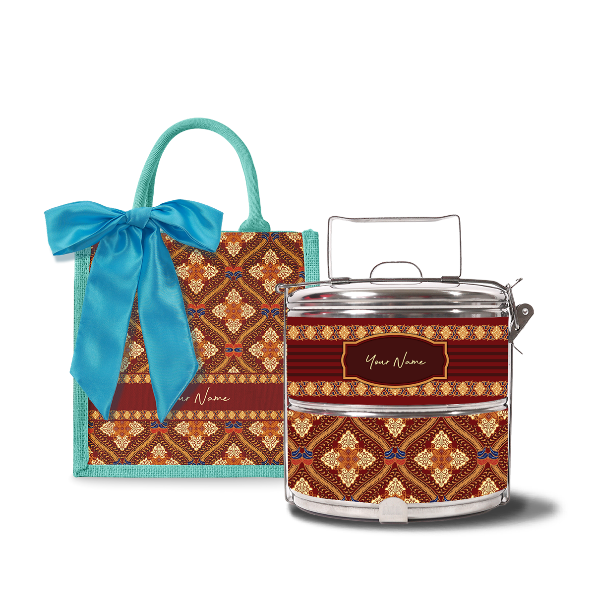 Kencono Series – Lunch Tote Bag with Two-Tier Tiffin Carrier