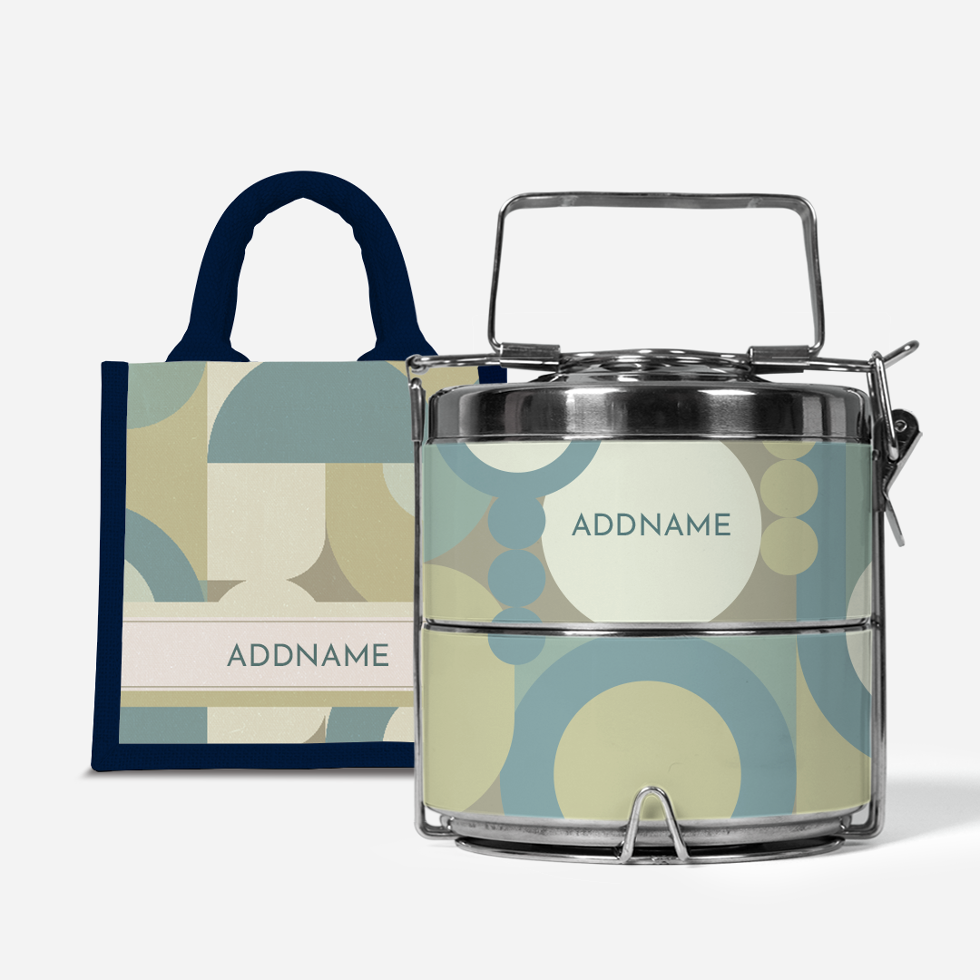 Ryn Series - Pandan - Lunch Tote Bag with Two-Tier Tiffin Carrier