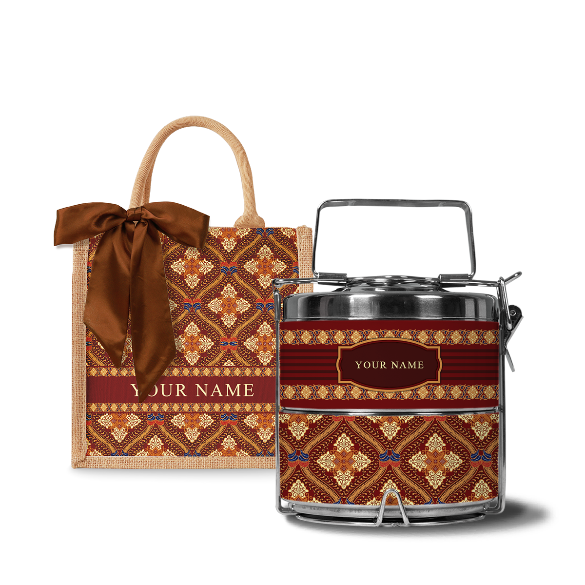 Kencono Series – Lunch Tote Bag with Two-Tier Tiffin Carrier