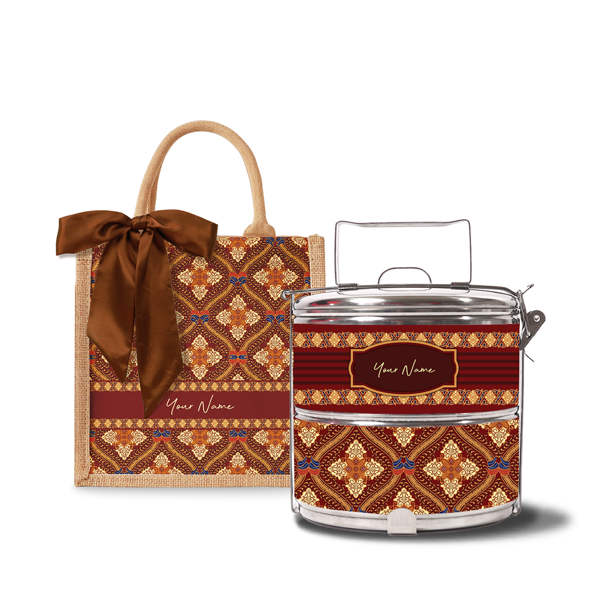 Kencono Series – Lunch Tote Bag with Two-Tier Tiffin Carrier