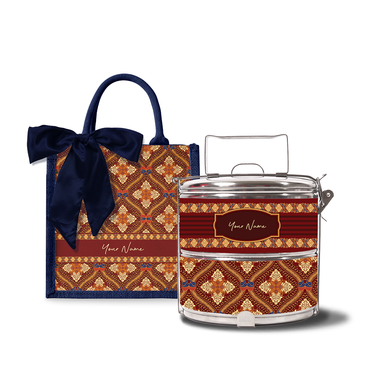 Kencono Series – Lunch Tote Bag with Two-Tier Tiffin Carrier