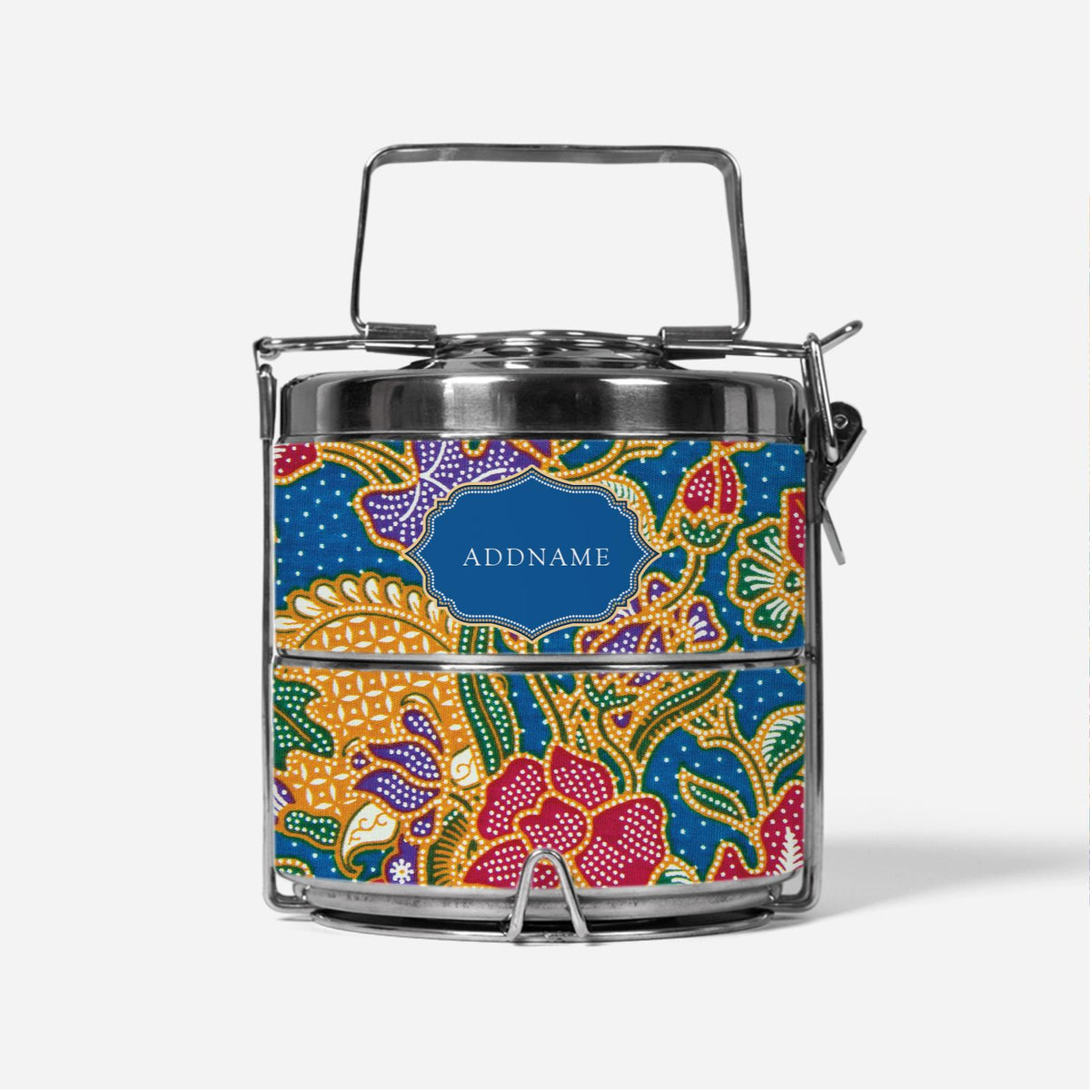 Batik Kuntum - Two-Tier Tiffin Carrier