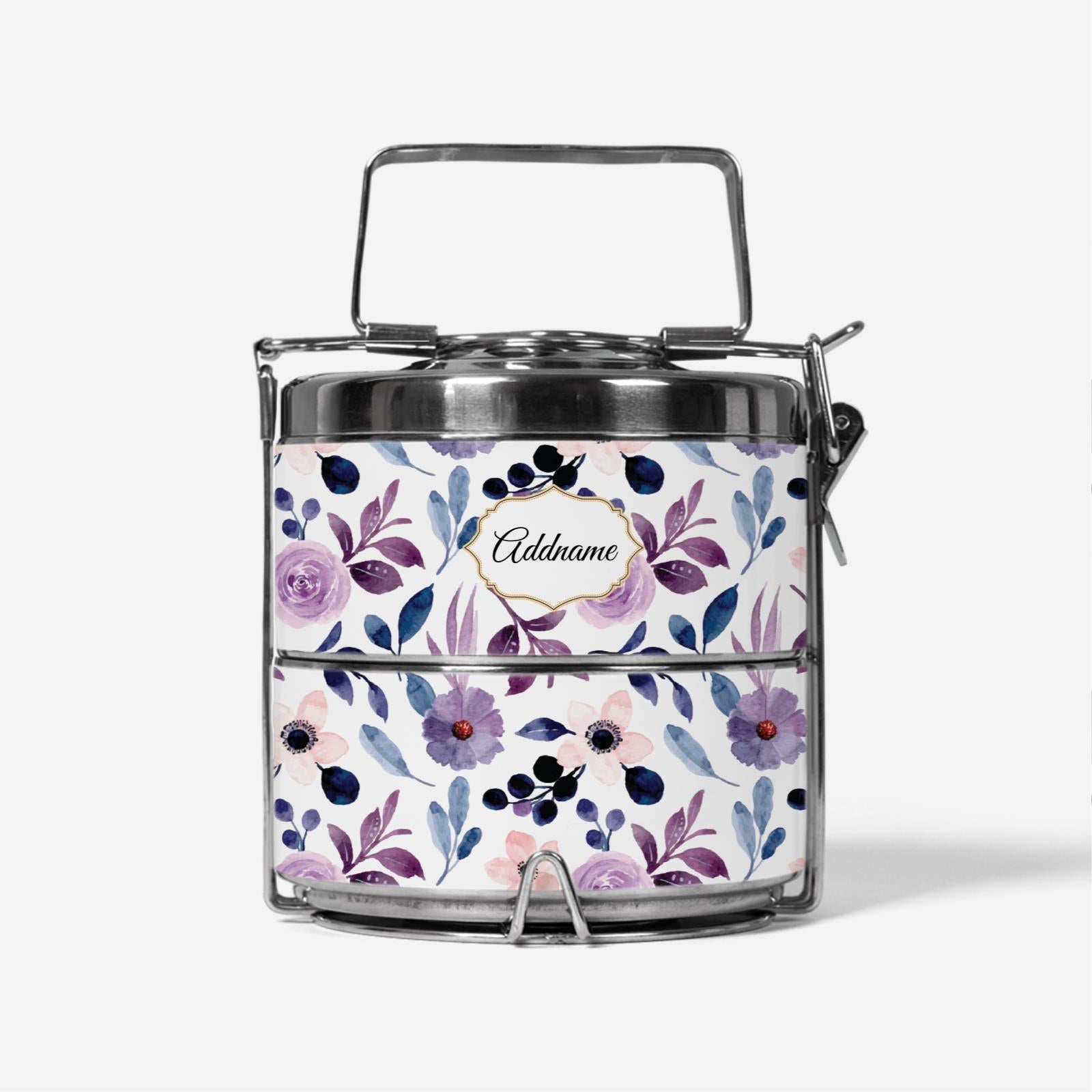 Laura Series - Violet - Two-Tier Tiffin Carrier