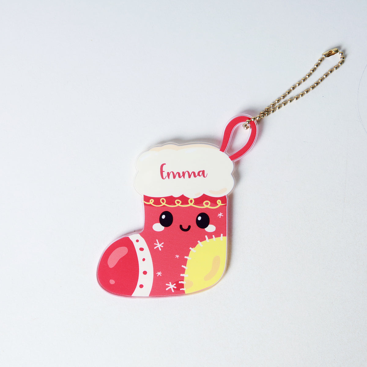 Christmas Acrylic  Xmas Hanging Christmas Sock Ornament/Keychain