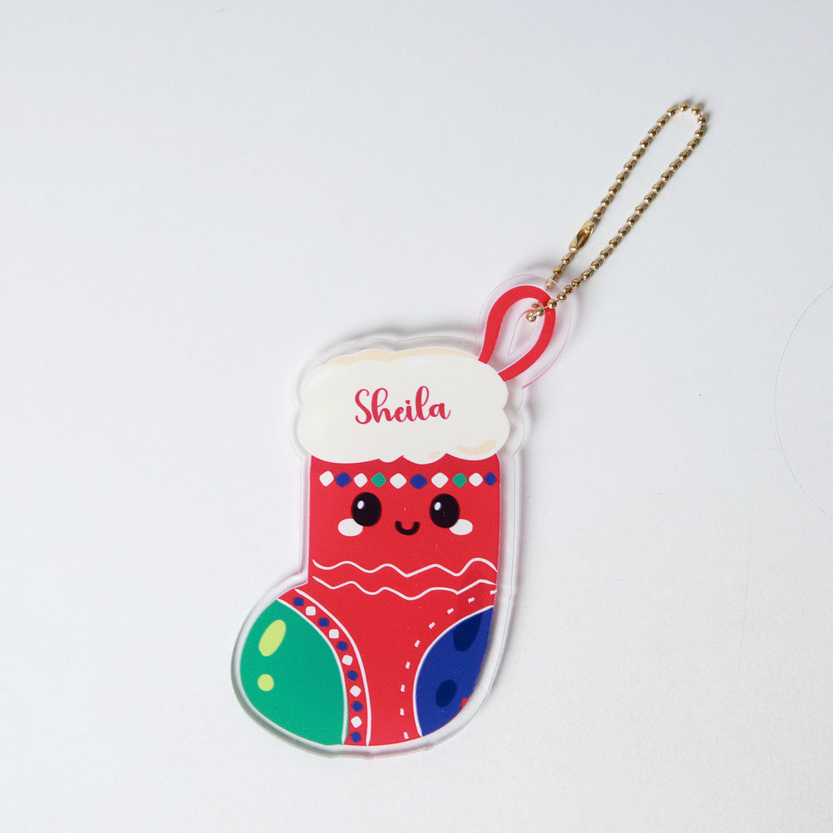 Christmas Acrylic  Xmas Hanging Christmas Sock Ornament/Keychain