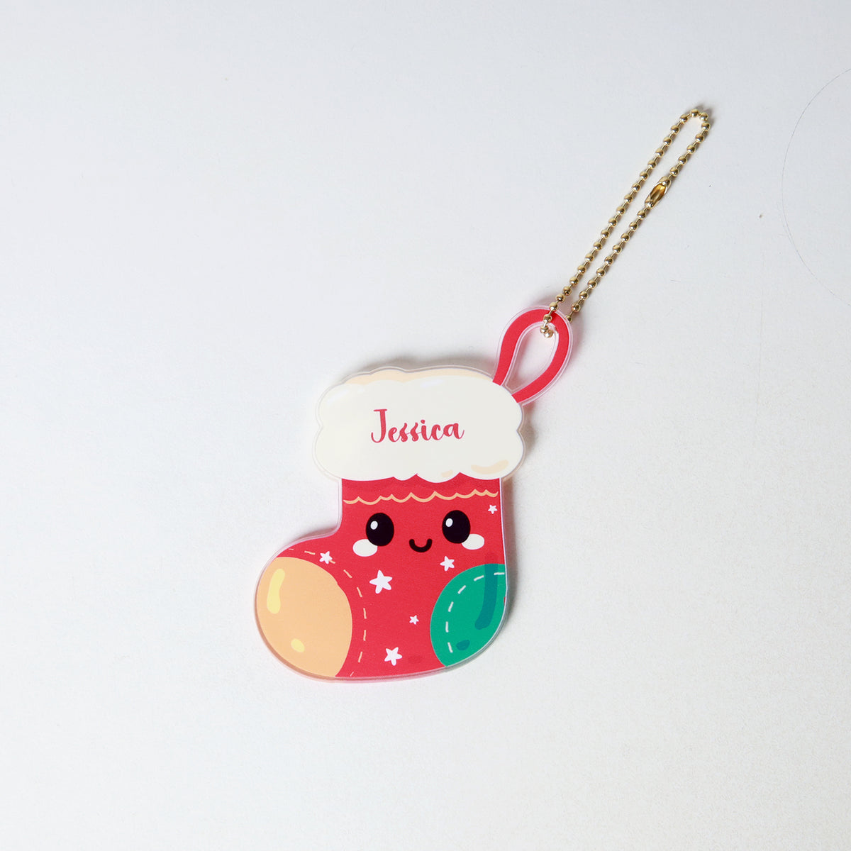 Christmas Acrylic  Xmas Hanging Christmas Sock Ornament/Keychain
