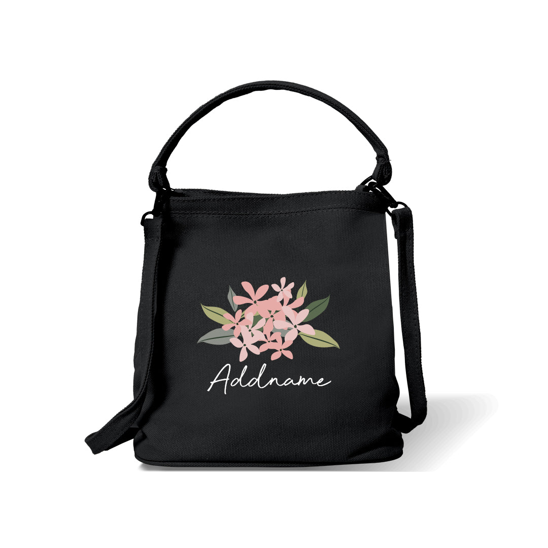Pink Flower Addname - Sofia Bag