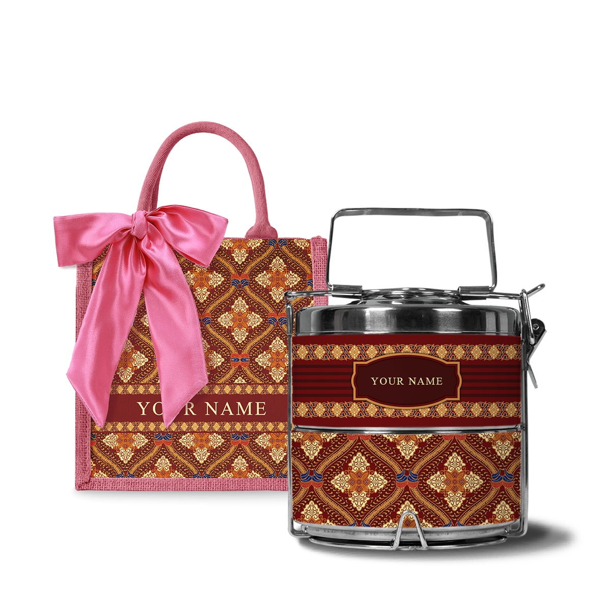Kencono Series – Lunch Tote Bag with Two-Tier Tiffin Carrier