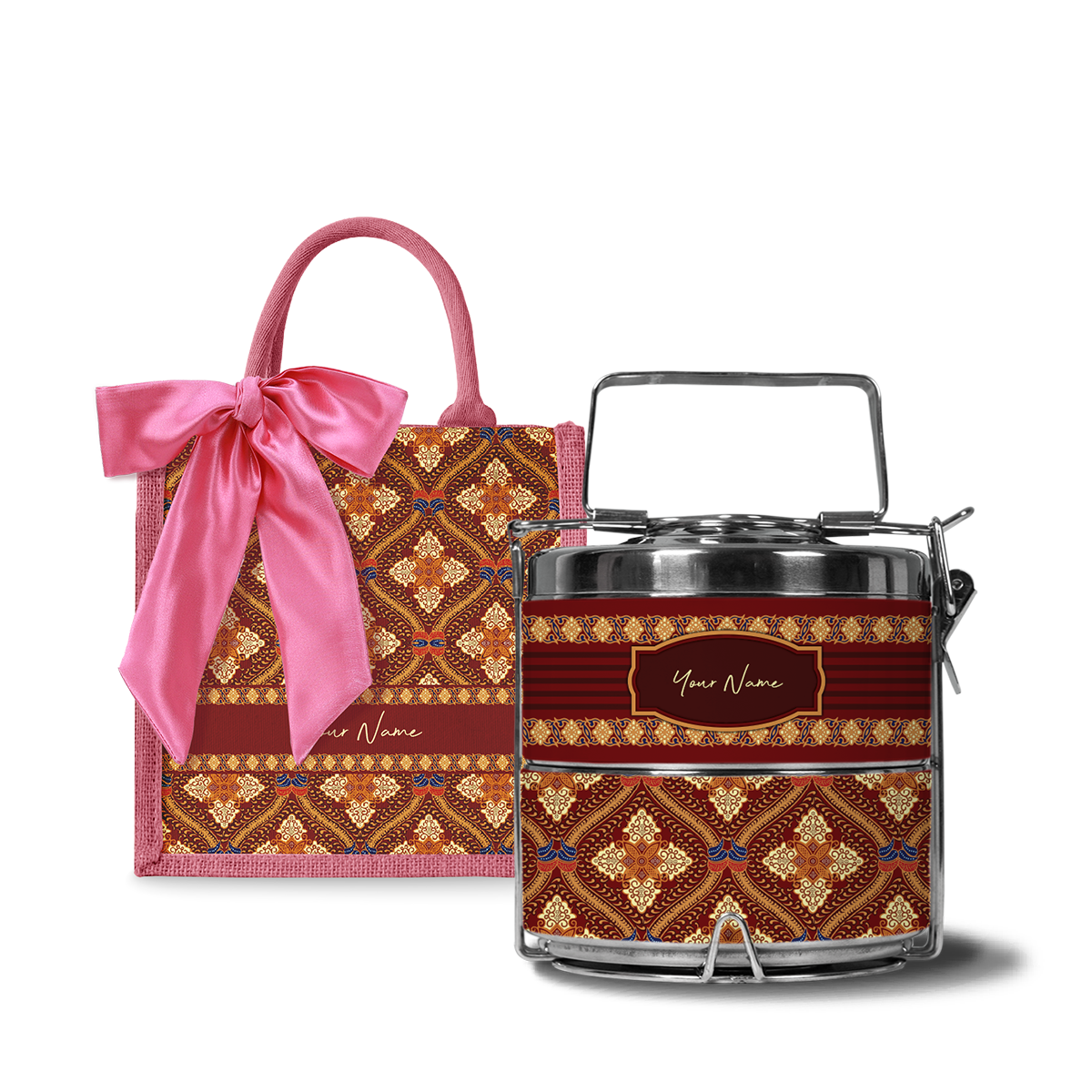 Kencono Series – Lunch Tote Bag with Two-Tier Tiffin Carrier