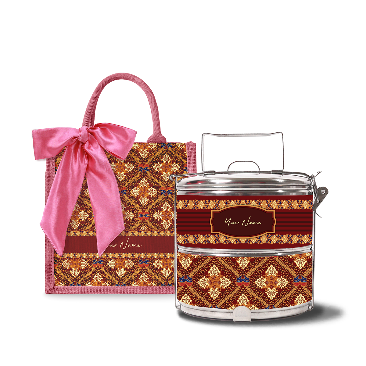 Kencono Series – Lunch Tote Bag with Two-Tier Tiffin Carrier