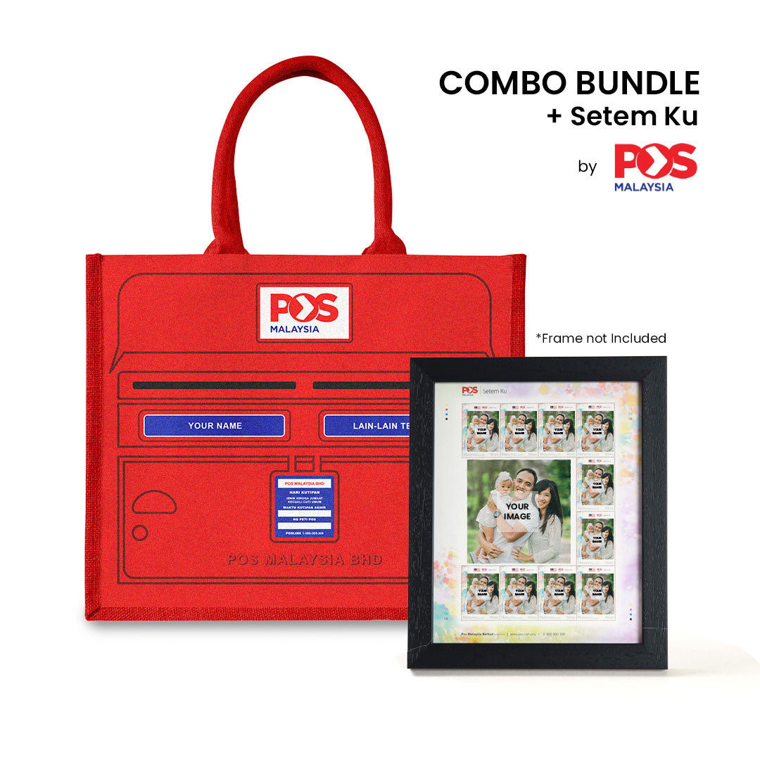 Famsy x Pos Malaysia - Peti Pos Tote Bag with SETEM KU (Personalised Stamp)
