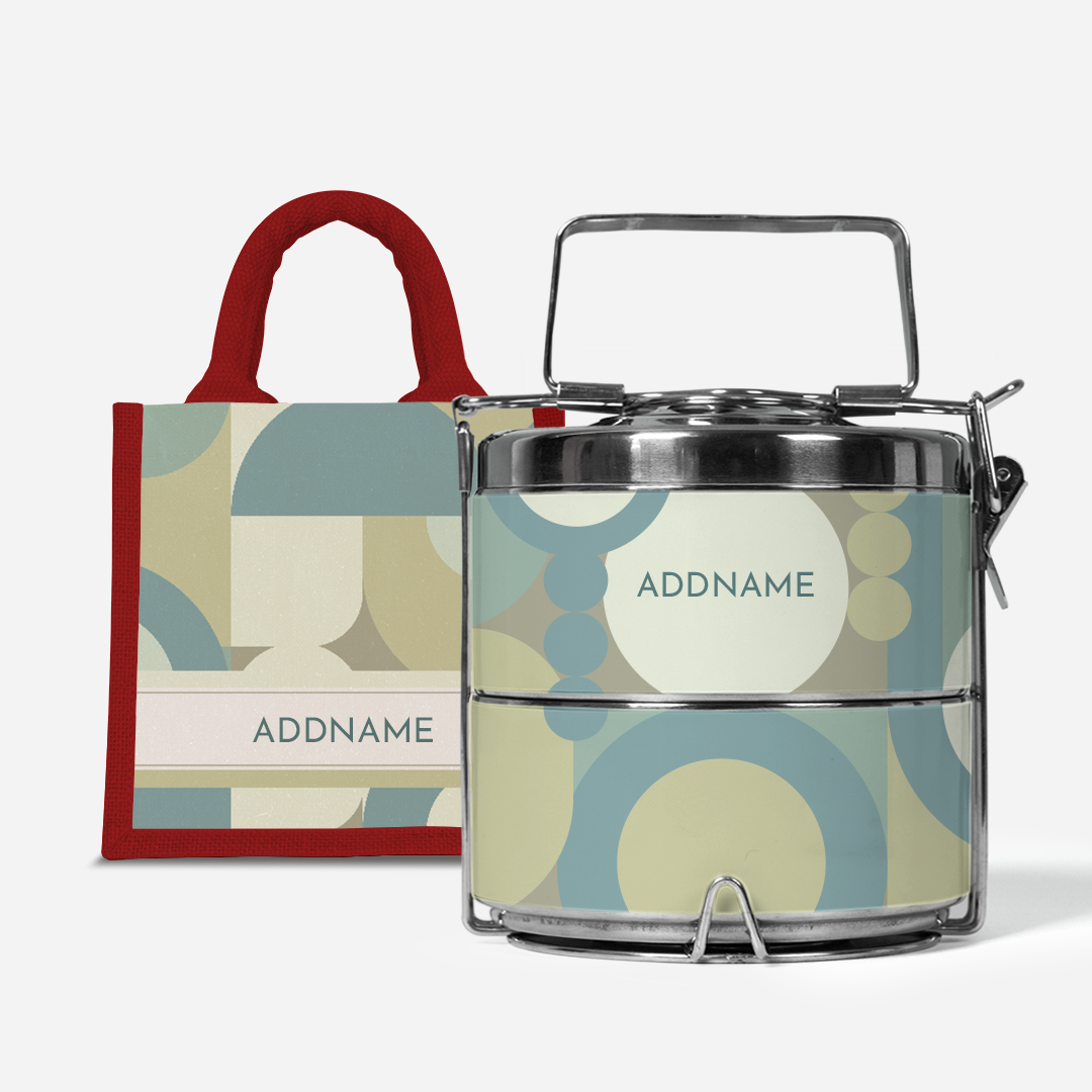 Ryn Series - Pandan - Lunch Tote Bag with Two-Tier Tiffin Carrier