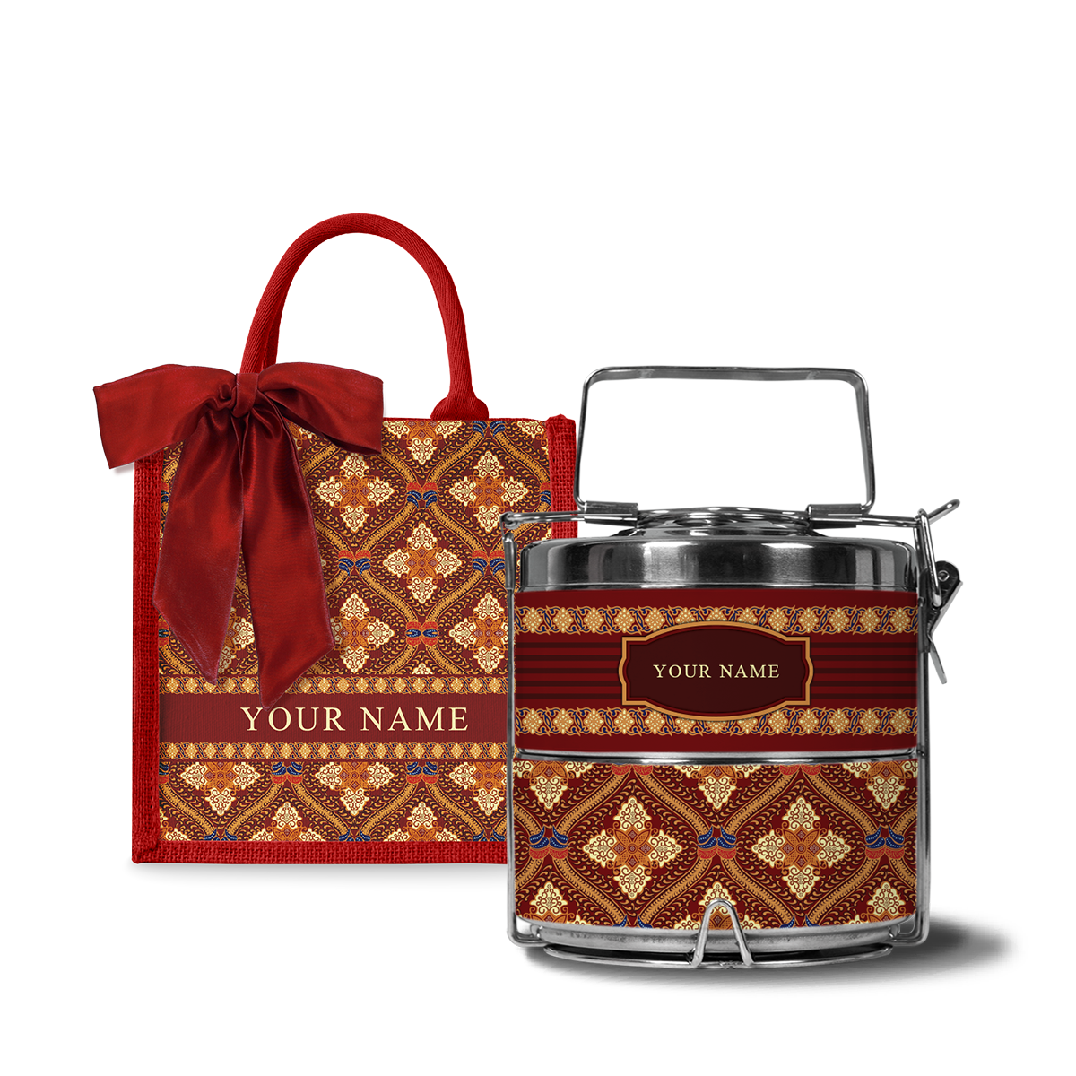 Kencono Series – Lunch Tote Bag with Two-Tier Tiffin Carrier