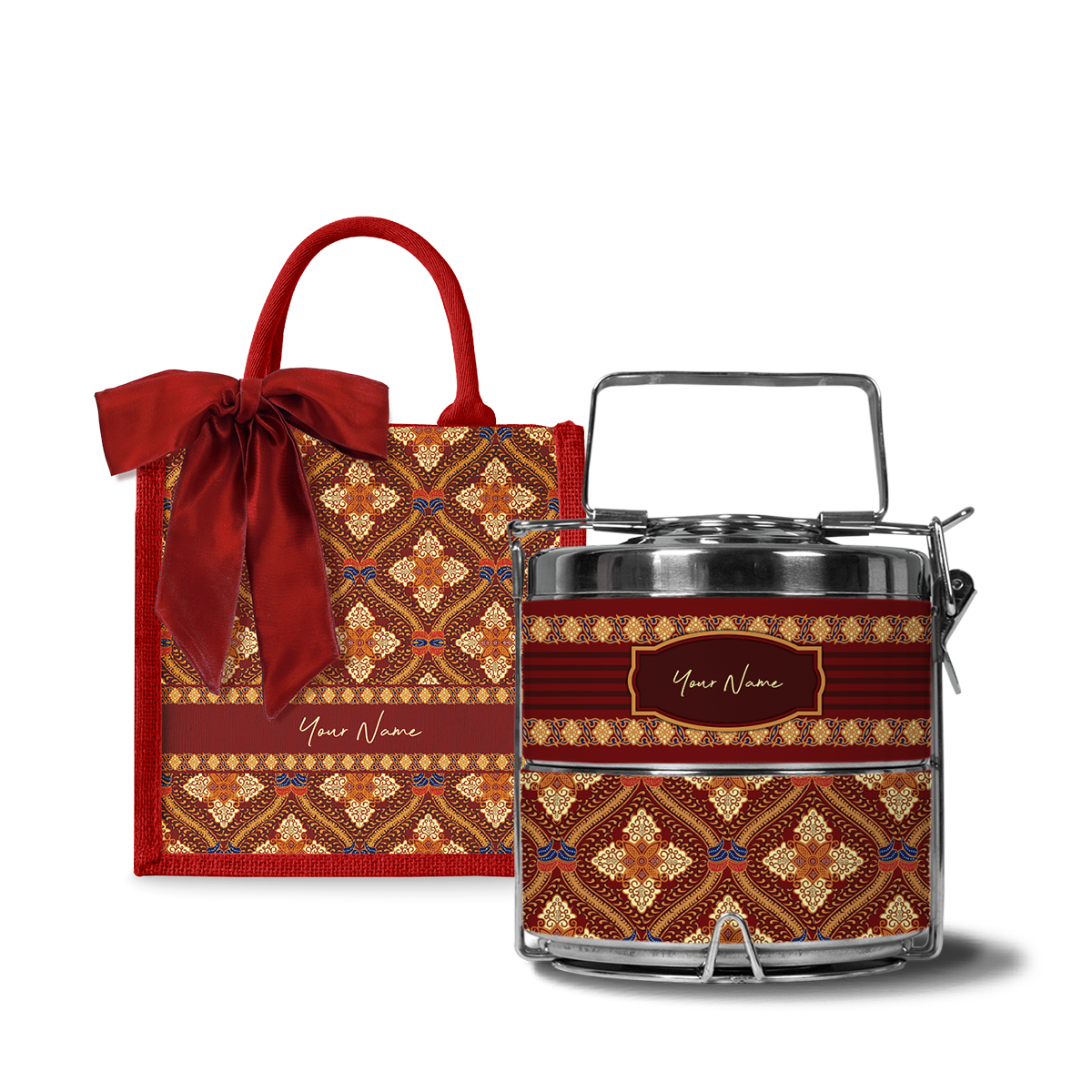 Kencono Series – Lunch Tote Bag with Two-Tier Tiffin Carrier