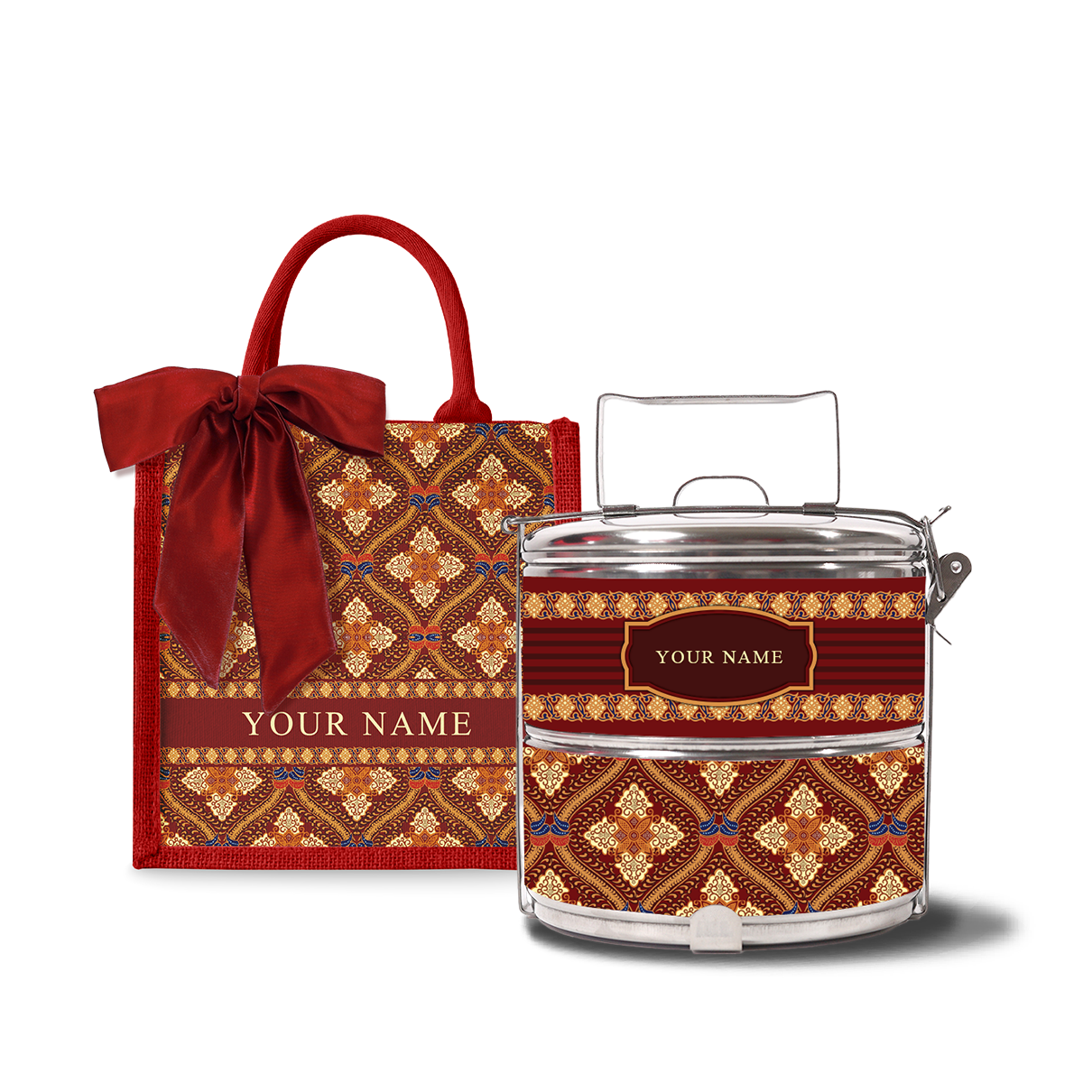 Kencono Series – Lunch Tote Bag with Two-Tier Tiffin Carrier