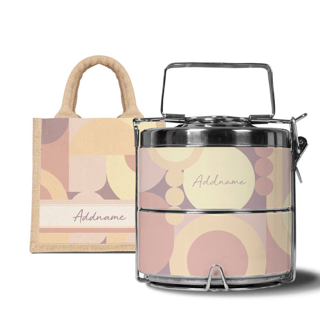 Ryn Series - Markisa - Lunch Tote Bag with Two-Tier Tiffin Carrier