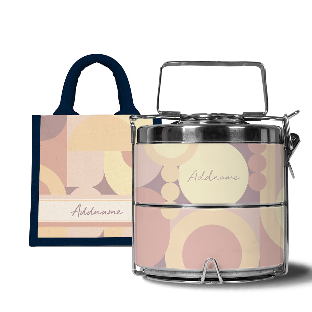 Ryn Series - Markisa - Lunch Tote Bag with Two-Tier Tiffin Carrier