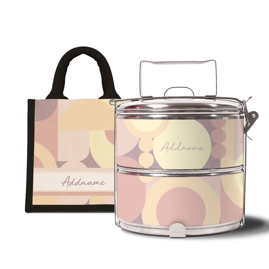Ryn Series - Markisa - Lunch Tote Bag with Two-Tier Tiffin Carrier