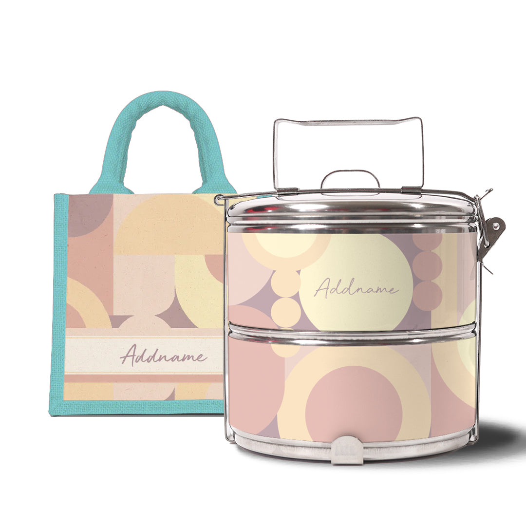 Ryn Series - Markisa - Lunch Tote Bag with Two-Tier Tiffin Carrier