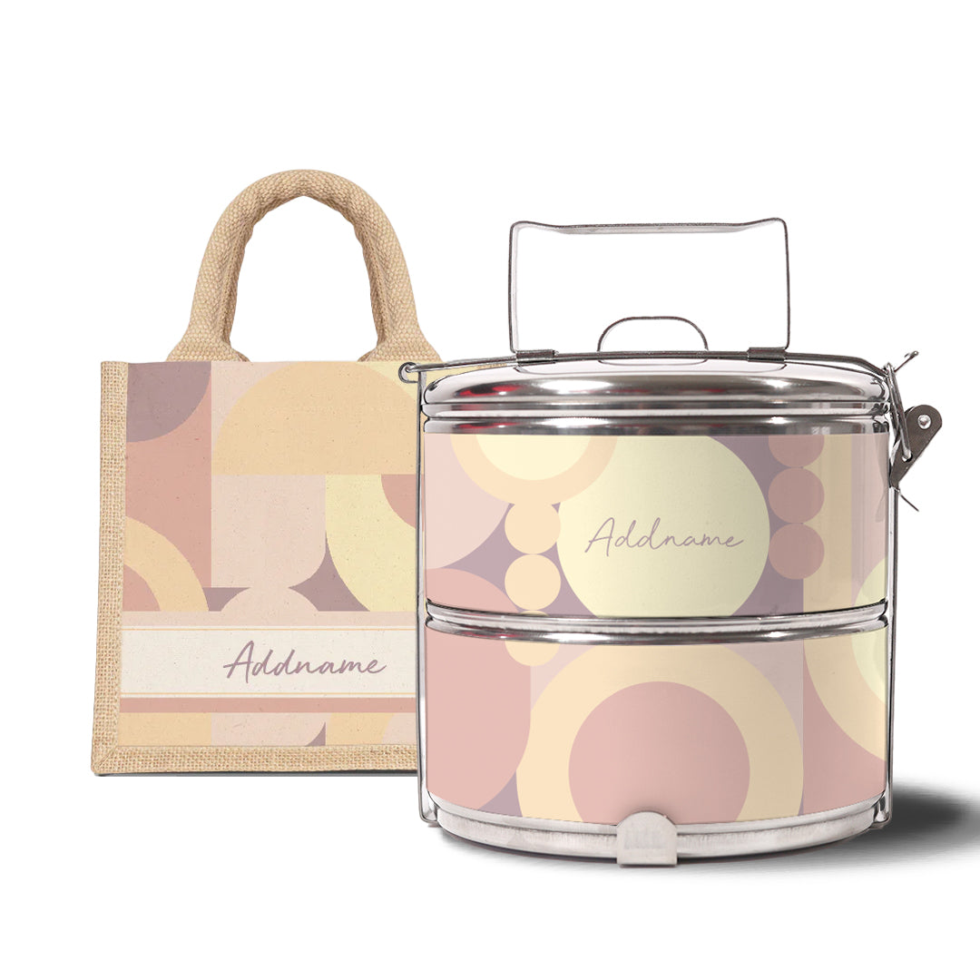 Ryn Series - Markisa - Lunch Tote Bag with Two-Tier Tiffin Carrier