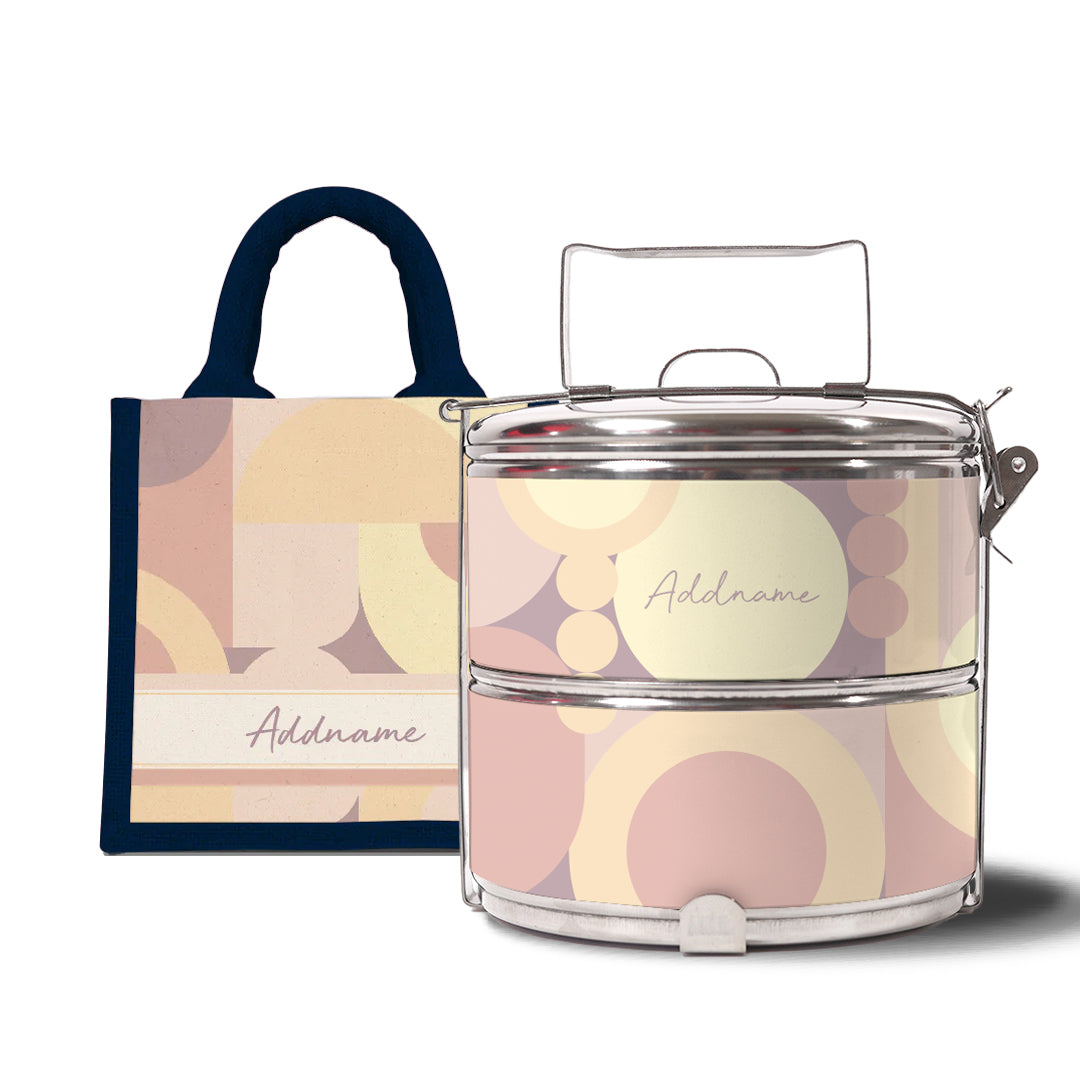 Ryn Series - Markisa - Lunch Tote Bag with Two-Tier Tiffin Carrier